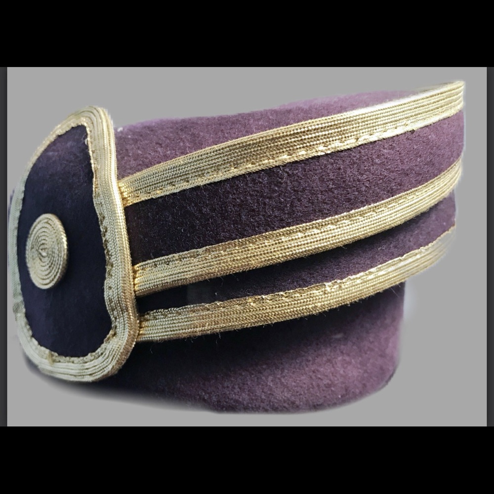 Vintage Purple & Gold Hat by Sylvia NY St Louis